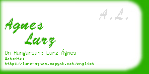 agnes lurz business card
