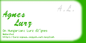 agnes lurz business card
